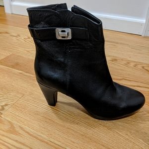 Leather heeled boots